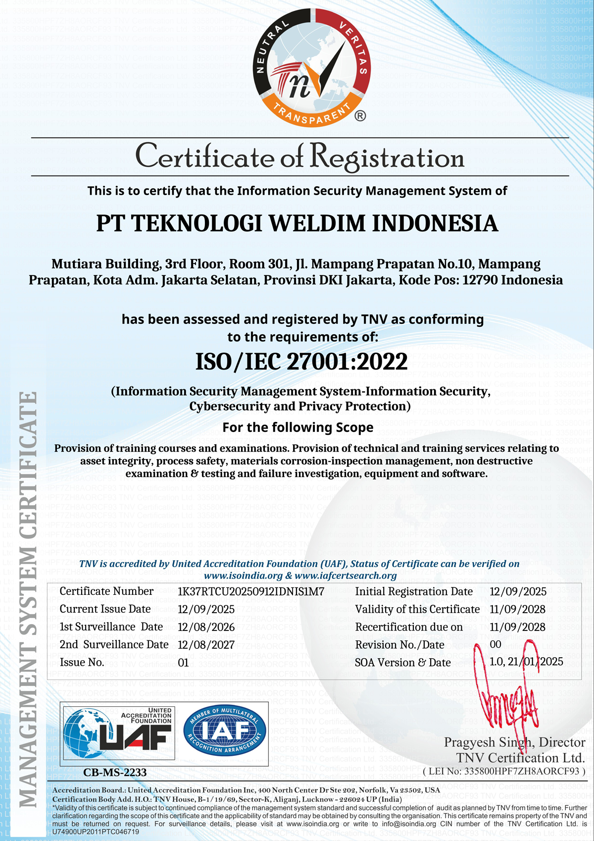 ISO/IEC 27001:2022