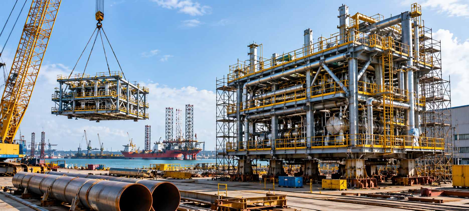 Offshore module fabrication yard